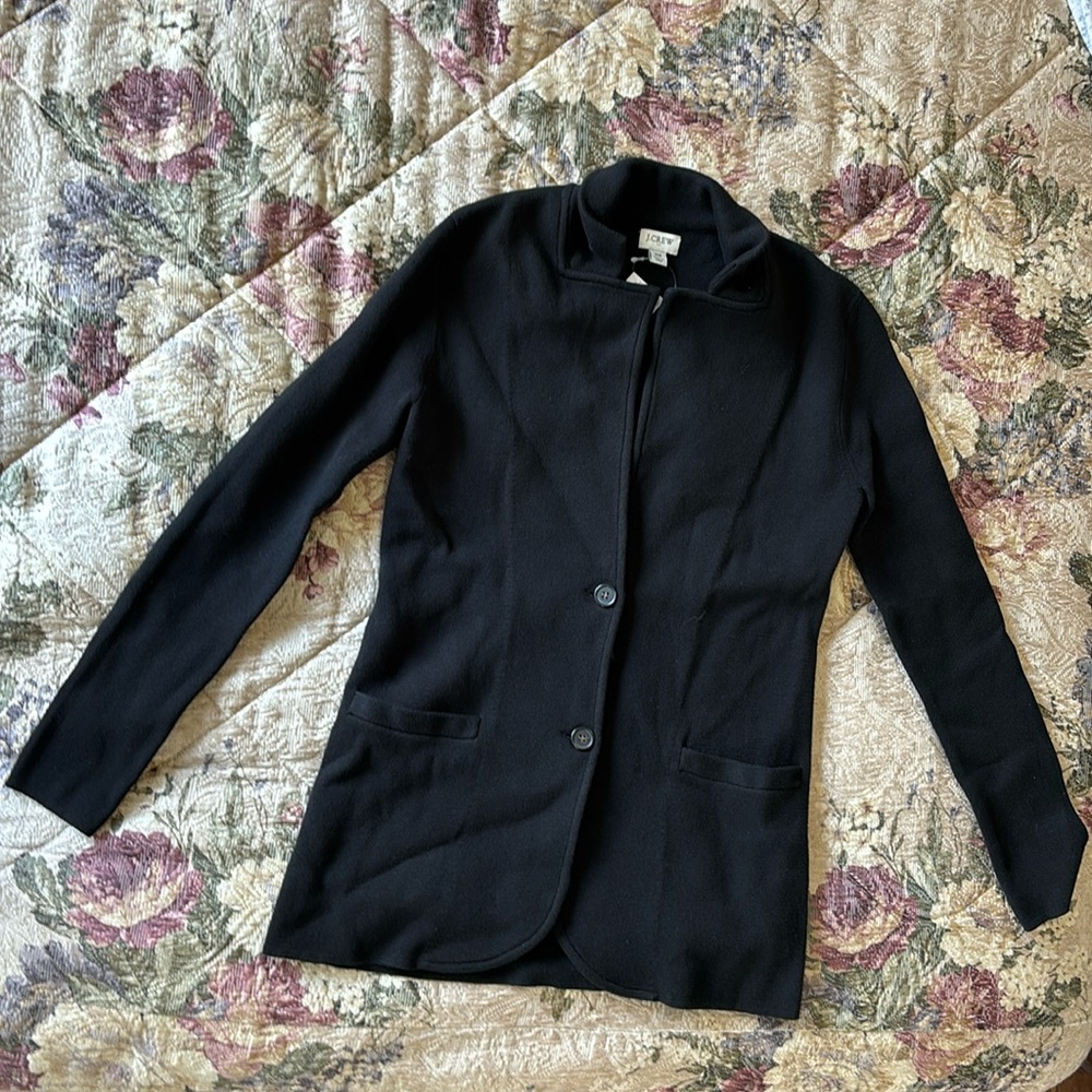 J. Crew sweater blazer black